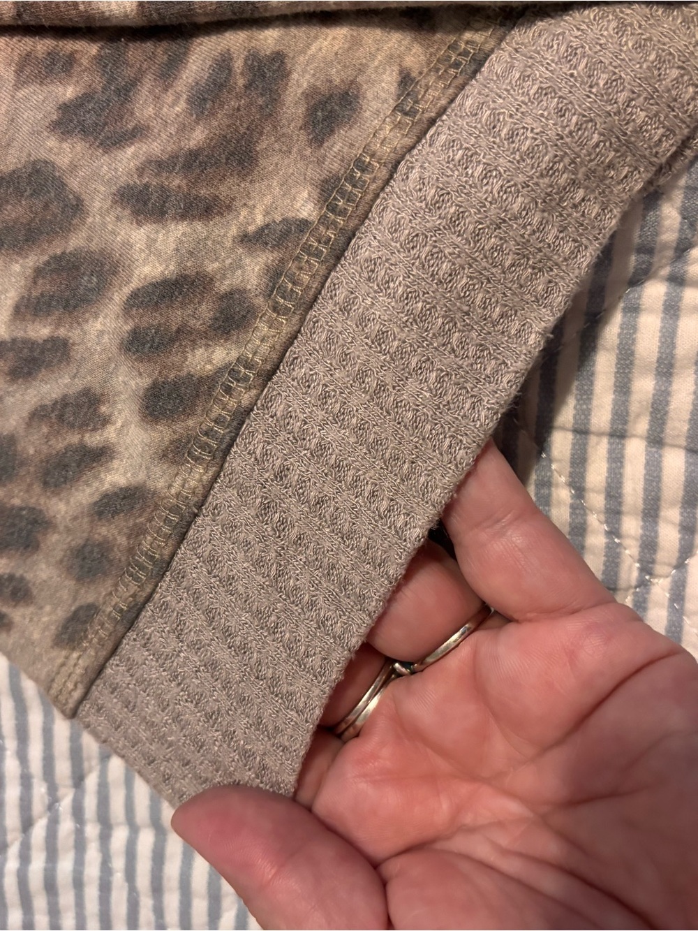 Knox Rose Tan Leopard-Print womens' Pajama Set - Picture 4 of 5